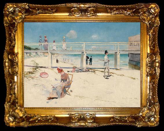 framed  Charles conder Holiday at Mentone (nn02), ta009-2